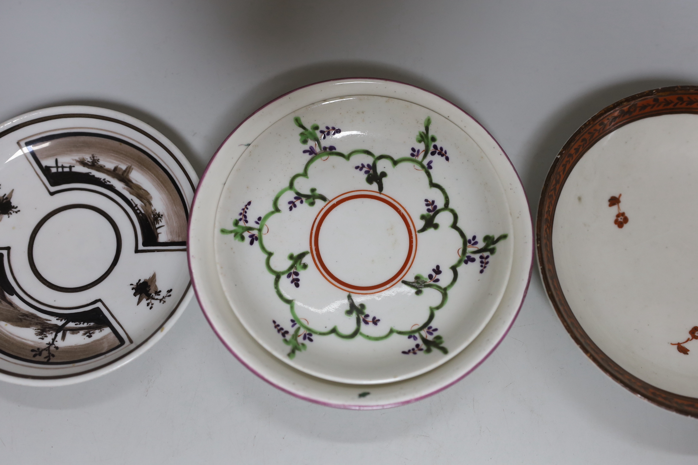 A selection of 18th and 19th century Continental porcelain teaware